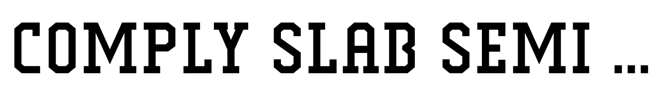 Comply Slab Semi Bold